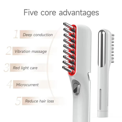 LED Red Light Therapy Electric Massage Comb Hair Growth Applicator Anti-Hair Loss Head Massage Hair Brush Scalp Treatment