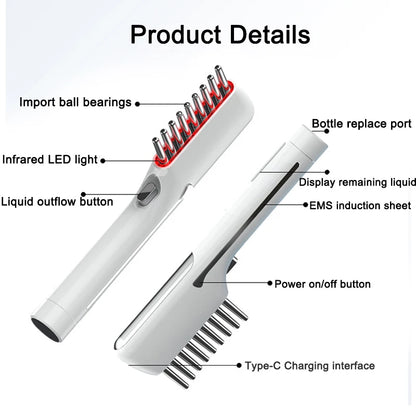 LED Red Light Therapy Electric Massage Comb Hair Growth Applicator Anti-Hair Loss Head Massage Hair Brush Scalp Treatment