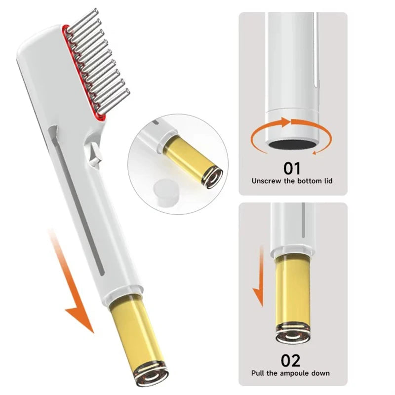 LED Red Light Therapy Electric Massage Comb Hair Growth Applicator Anti-Hair Loss Head Massage Hair Brush Scalp Treatment