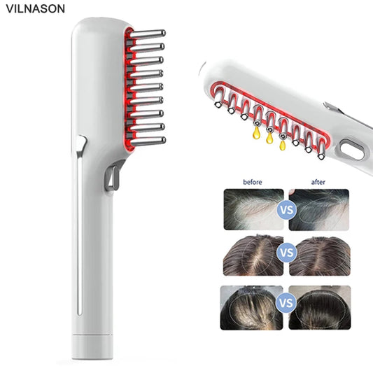 LED Red Light Therapy Electric Massage Comb Hair Growth Applicator Anti-Hair Loss Head Massage Hair Brush Scalp Treatment